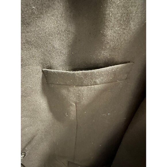 💰BOGO💰 Pronto Uomo Platinum Mens Black Wool Tuxedo Blazer Size 50 Regular - Picture 6 of 10